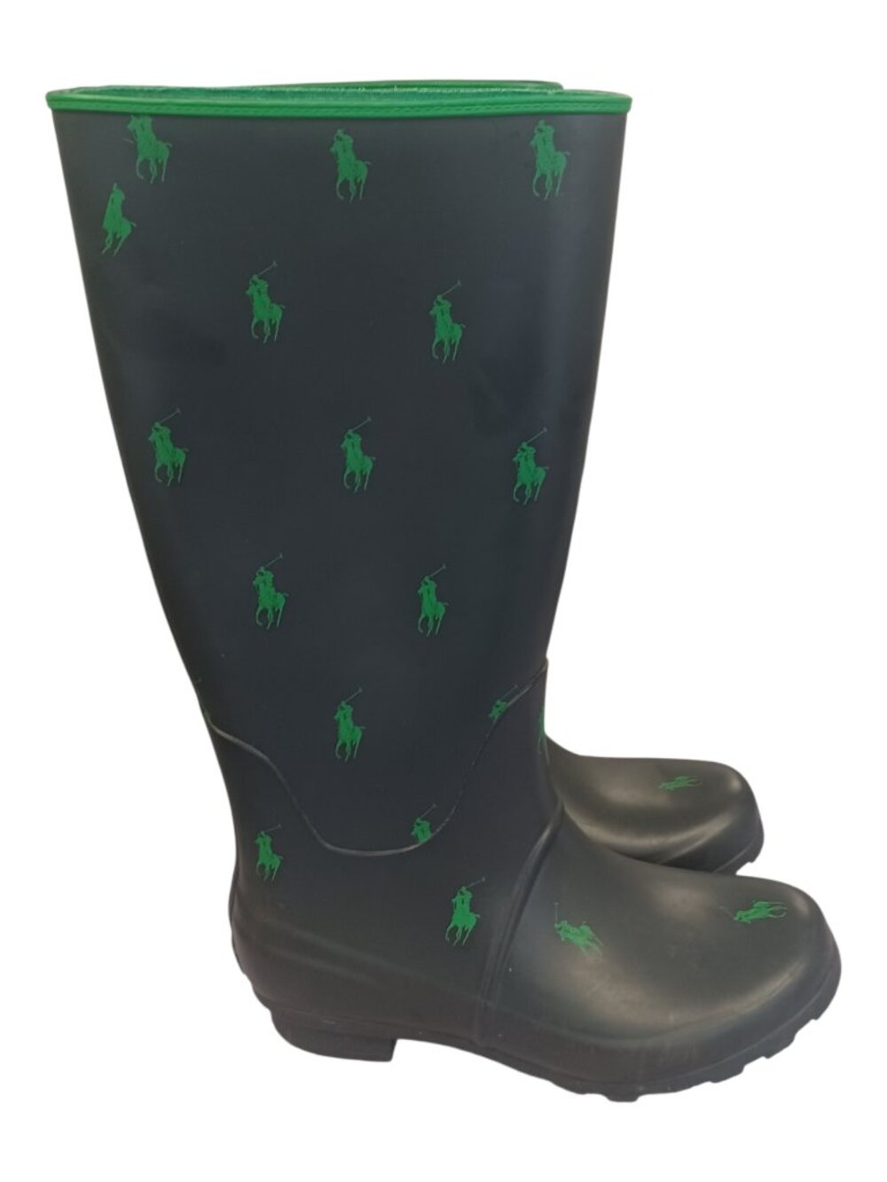 Ralph Lauren Logo Navy Blue  Womens Rain Boots Size 9 - Picture 6 of 11